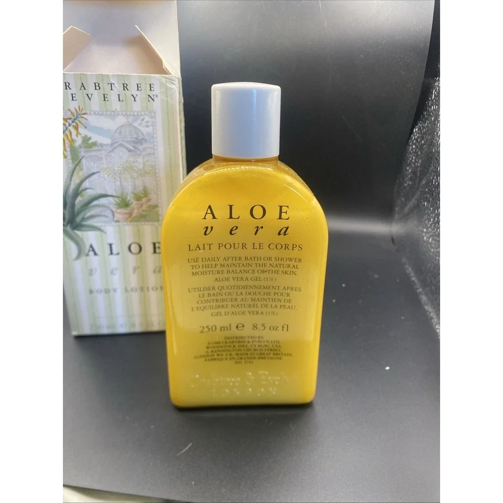 CRABTREE & EVELYN ALOE VERA Body Body Lotion 8.5oz 250ml New‎ Old Stock Boxed